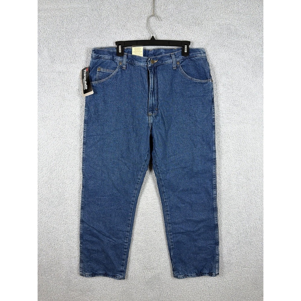 Wrangler Mens Thermal Lined Jeans 3M Thinsulate Lining Fleece 33213SW Sz 38x30